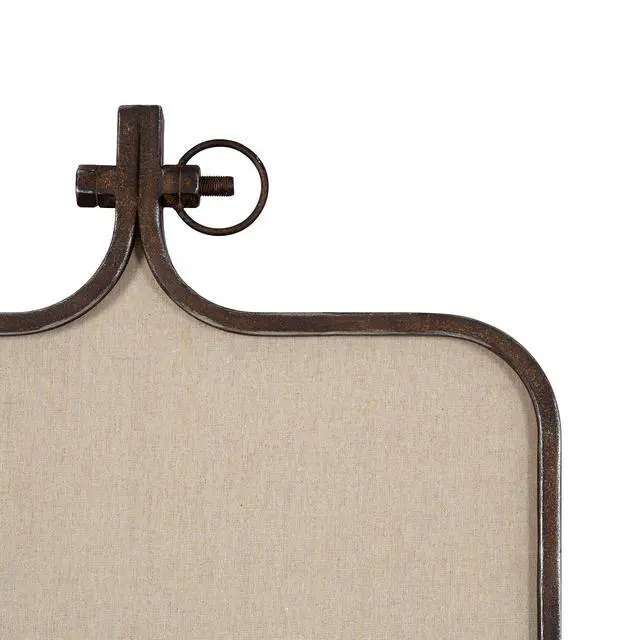 Alt view image 3 of 4 - Yitro Modern Farmhouse Metal Rectangle Decorative Pinboard, 20 x 35, Rustic Bronze, Industrial Rectangular Bulletin Board with Unique Ornamental Crown