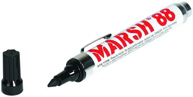 Main image of BMK101BK 1 Marsh 88 Valve Markers, Black (Pack of 12)