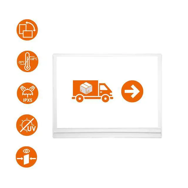 Alt view image 2 of 6 - Water-Resistant Tabloid Magnetic Sign Holder - Pack of 5 Transparent Document Holders - 11.7" x 16.5" Inches Document Display - IPX5 Tested and Perfect for Outdoor Information Displays