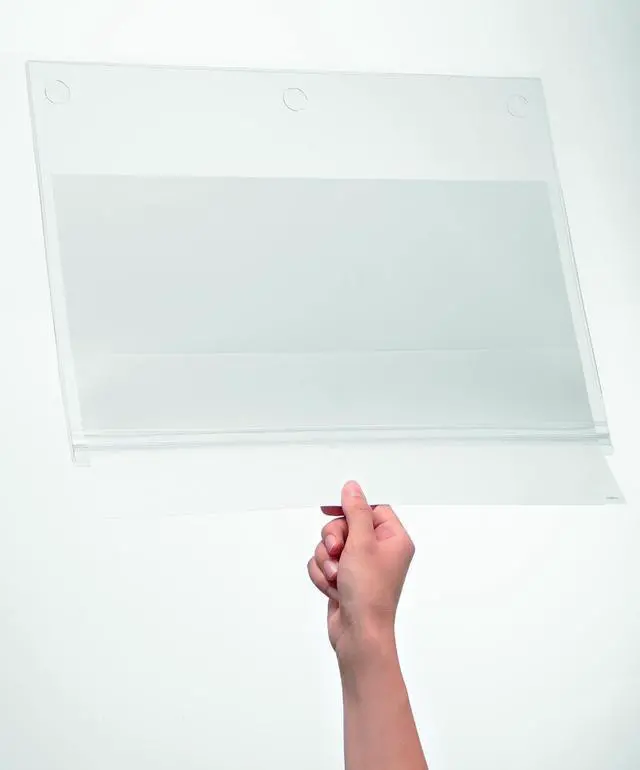 Alt view image 5 of 6 - Water-Resistant Tabloid Magnetic Sign Holder - Pack of 5 Transparent Document Holders - 11.7" x 16.5" Inches Document Display - IPX5 Tested and Perfect for Outdoor Information Displays