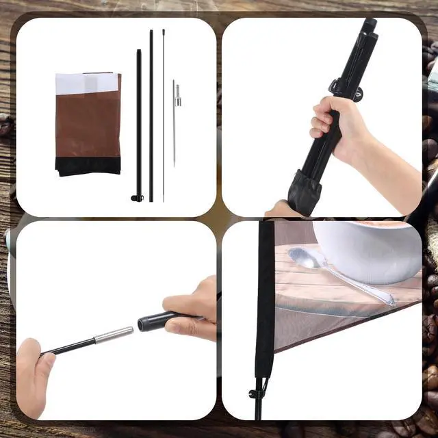 Alt view image 5 of 6 - 2 Pcs 11 ft Coffee Feather Flag Coffee Advertising Swooper Banner with Pole and Ground Stake Windless Shop Sign Tall for Outdoor Business Advertising