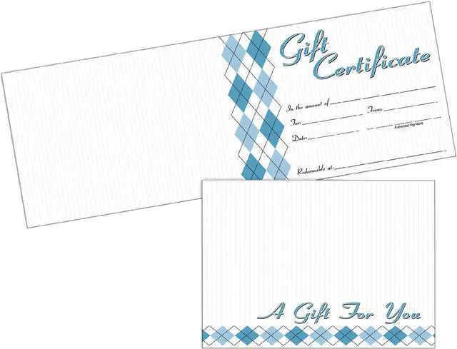 Main image of Gift Certificate Cards, 20 Folded Cards and Envelopes, 6.25 x 4.50 Inches, White (GFTCRD) (Pack of 8)