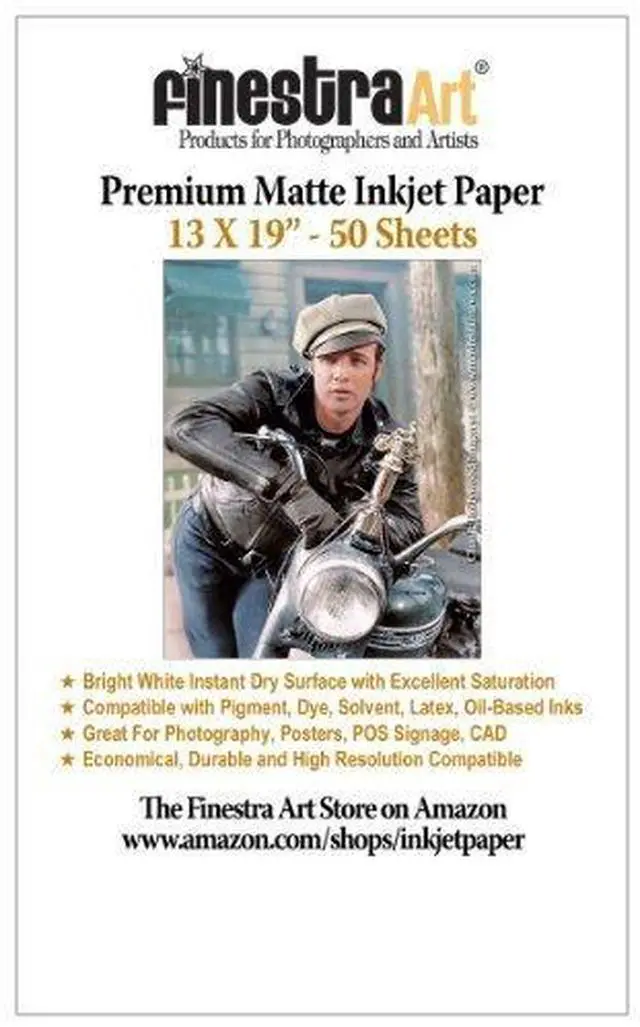Main image of 13" X 19" Premium Arctic Matte Inkjet Photo Paper - 50 Sheets