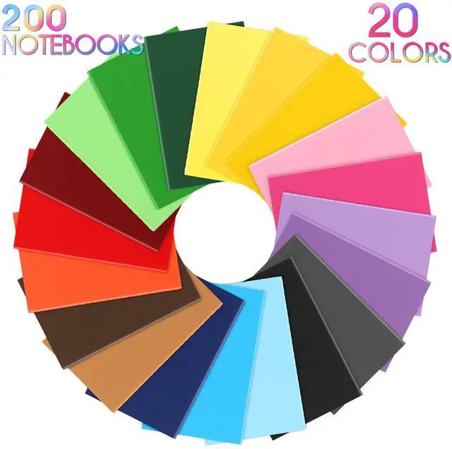 Alt view image 2 of 6 - 200 Packs Mini Pocket Notebooks 3.5 x 5.5 Inch Lined Small Colorful Notebook Composition Notebook Bulk 20 Color 24 Sheets/48 Pages Memo Notepad Set for School Students Traveler Office Supplies