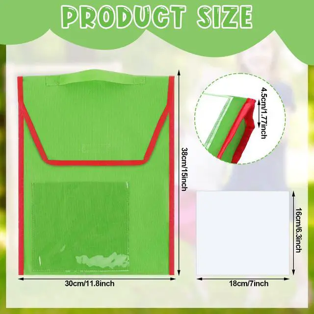 Alt view image 2 of 6 - 36 Sets Book Pouches for Classroom in Bulk Book Bags with 15 Name Tag