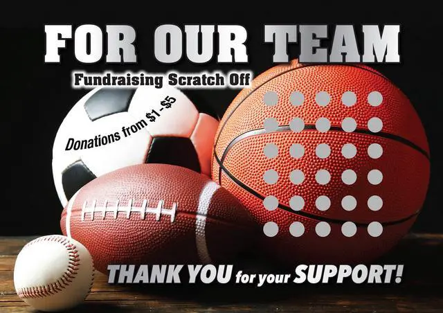 Alt view image 4 of 5 - For Our Team Fundraising Scratch Off Cards 1 - (20 Cards per Pack) - Raise $2,000. You Keep All the Profit!