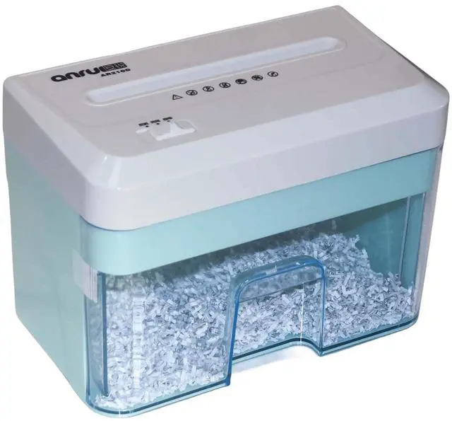 Main image of Desktop Mini Paper Shredder Micro Cut, Electric Small Paper Shredder for Home Office Use,Cross Cut Mini Paper Shredder for Desk White Portable
