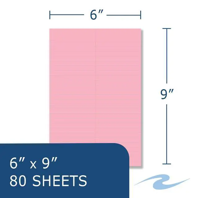 Alt view image 3 of 6 - Enviroshades Colored Steno Books, 24 Pack of Memo Pads, Recycled Pink Paper, 6" x 9", 80 Sheets, Gregg Ruled, Perforated, Wirebound, Heavy Chipboard Back