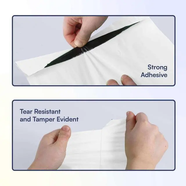 Alt view image 5 of 6 - SMART 14.5x19 Recycled Poly Mailers - 300 Pack of White Eco-Friendly Packaging Mailing Bags | Recyclable & Sustainable, Cute & Stylish Small Business Supplies | 2.5 Mil Thick - 300 Pack