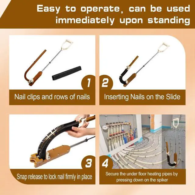 Alt view image 6 of 6 - PEX Pipe Stapler with 1650 Pcs Foamboard Staples | PEX Stapler for 1"-2" Foam Board, Pex Foam Stapler Kit Efficiently Complete Binding Tasks No Bending Required for Operation