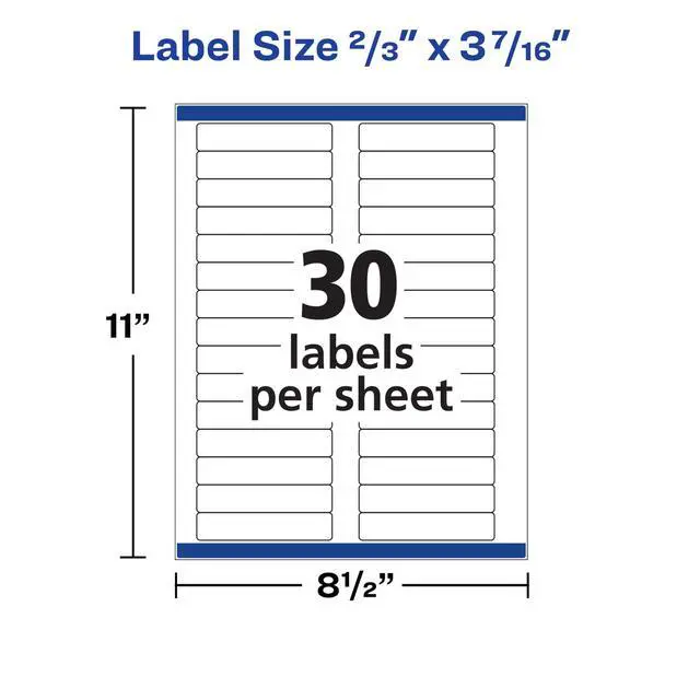 Alt view image 4 of 6 - Removable File Folder Labels, Sure Feed Technology, 2/3" x 3-7/16", 5 Packs, 3,750 Printable Labels (8066)