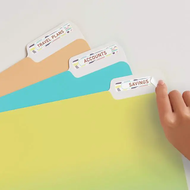 Alt view image 6 of 6 - Removable File Folder Labels, Sure Feed Technology, 2/3" x 3-7/16", 5 Packs, 3,750 Printable Labels (8066)