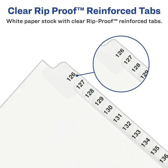 Alt view image 2 of 6 - Style Legal Side Tab Dividers, 26-Tab, 76-100, Letter Size, White, 25 per Set (11397) (Pack of 12)