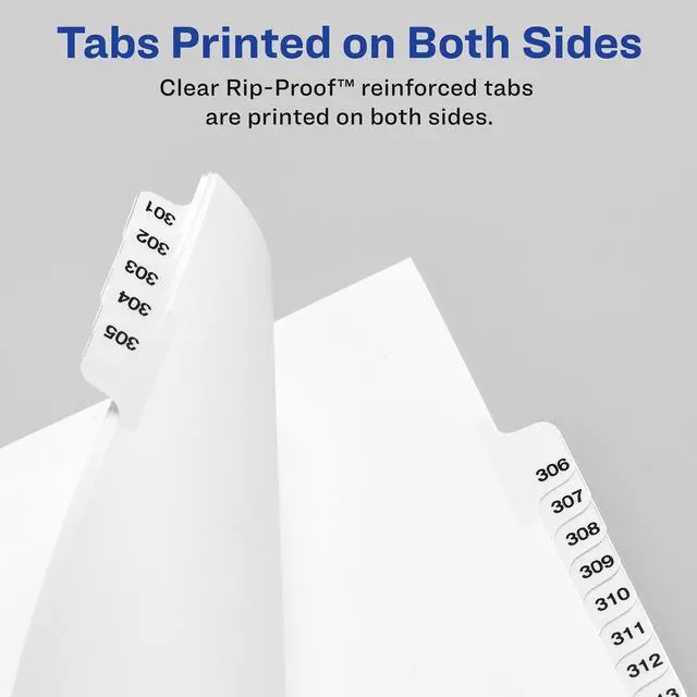 Alt view image 4 of 6 - Style Legal Side Tab Dividers, 26-Tab, 76-100, Letter Size, White, 25 per Set (11397) (Pack of 12)