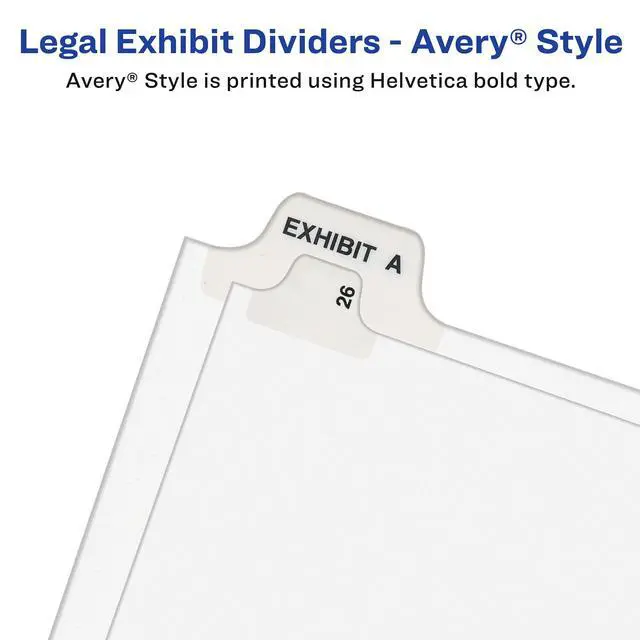 Alt view image 5 of 6 - Style Legal Side Tab Dividers, 26-Tab, 76-100, Letter Size, White, 25 per Set (11397) (Pack of 12)