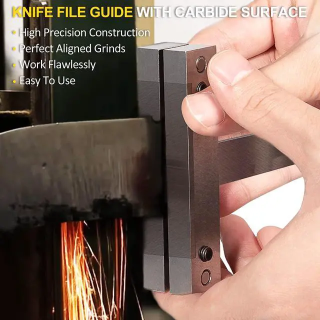 Alt view image 2 of 6 - Hardened File Guide with Carbide Surface For Knife Making Knife Maker Tool, Fits Blade Width up to 2 Inch Inch