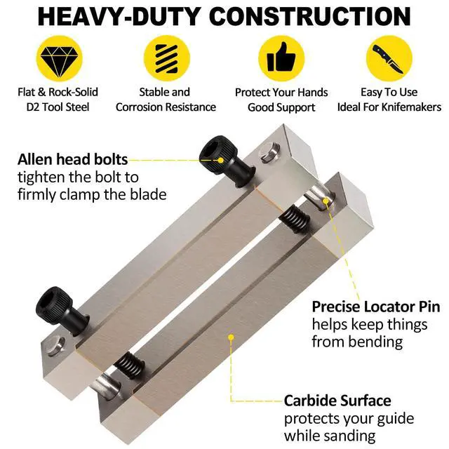 Alt view image 4 of 6 - Hardened File Guide with Carbide Surface For Knife Making Knife Maker Tool, Fits Blade Width up to 2 Inch Inch