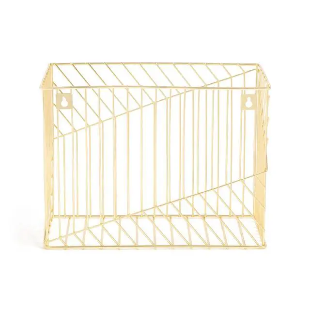 Alt view image 3 of 6 - Metal Hanging File Organizer, Letter Size, Desktop Accessory, Vena Collection, Gold (Pack of 6)