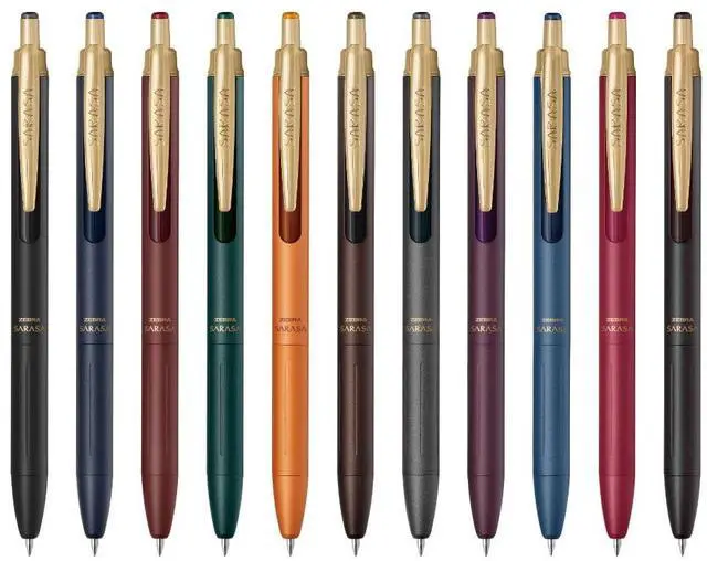 Main image of Zebra P-JJ57-11CN-AZ Sarasa Grand Gel Ballpoint Pen, 0.5mm, Set of 11 Colors