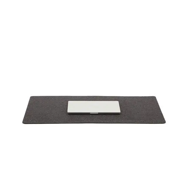 Alt view image 3 of 6 - Mosen Large Merino Wool Felt Desk Pad, Luxury Non-Slip Desk Mat, Blotter for Office and Home, 31W x 19H, Charcoal