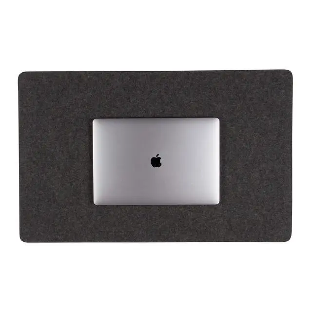 Alt view image 4 of 6 - Mosen Large Merino Wool Felt Desk Pad, Luxury Non-Slip Desk Mat, Blotter for Office and Home, 31W x 19H, Charcoal