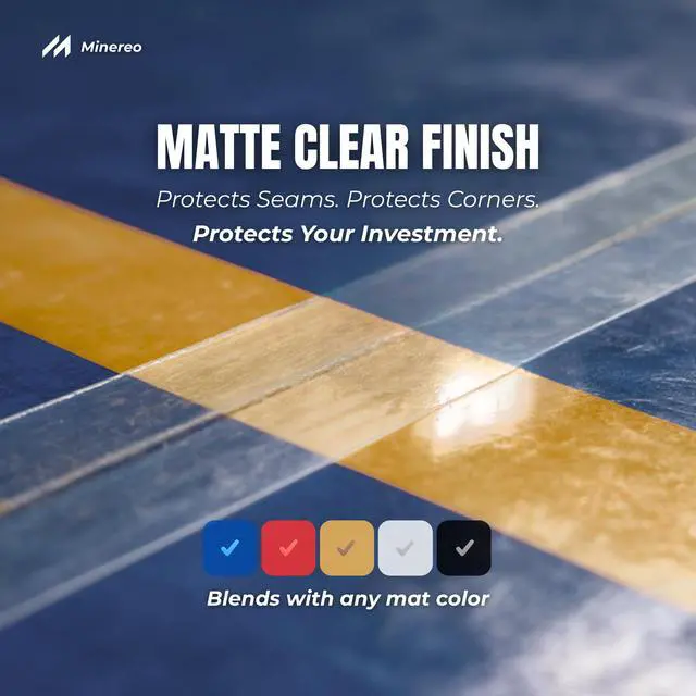 Alt view image 5 of 6 - Wrestling Mat Tape 4in x 84ft - 8 Mil Clear Vinyl, Grappling BJJ | MMA & jiu jitsu tatami seam tape, puzzle & gym floor mats, strong adhesive, clean residue-free removal, competition grade