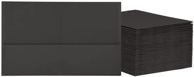 Main image of 2 Pocket Folders, Mega Box of 125, Textured Paper Folders, Black, Letter Size, Essentials for School & Teacher Supplies Lists (57542)