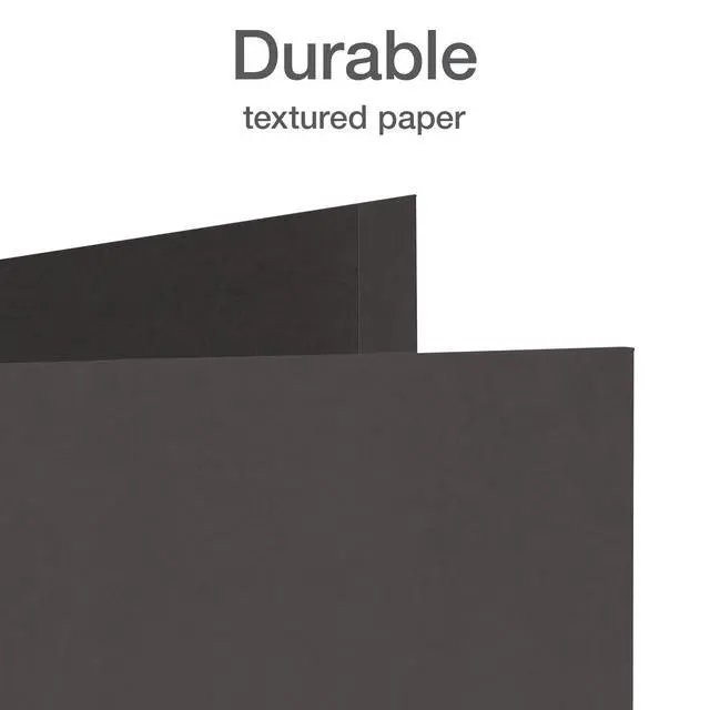 Alt view image 4 of 6 - 2 Pocket Folders, Mega Box of 125, Textured Paper Folders, Black, Letter Size, Essentials for School & Teacher Supplies Lists (57542)