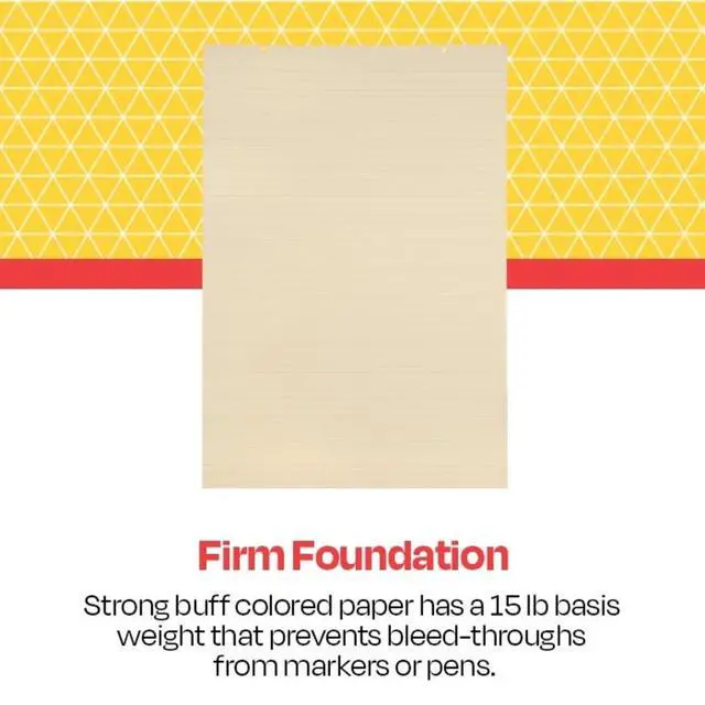 Alt view image 2 of 6 - Jumbo Manila Tag Ruled Chart Paper, 36 x 24 Inches, Pack of 100 - 006435