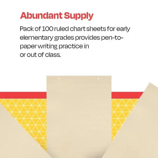 Alt view image 5 of 6 - Jumbo Manila Tag Ruled Chart Paper, 36 x 24 Inches, Pack of 100 - 006435