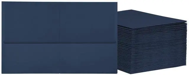 Main image of 2 Pocket Folders, Mega Box of 125, Textured Paper Folders, Blue, Letter Size, Essentials for School & Teacher Supplies Lists (57544)