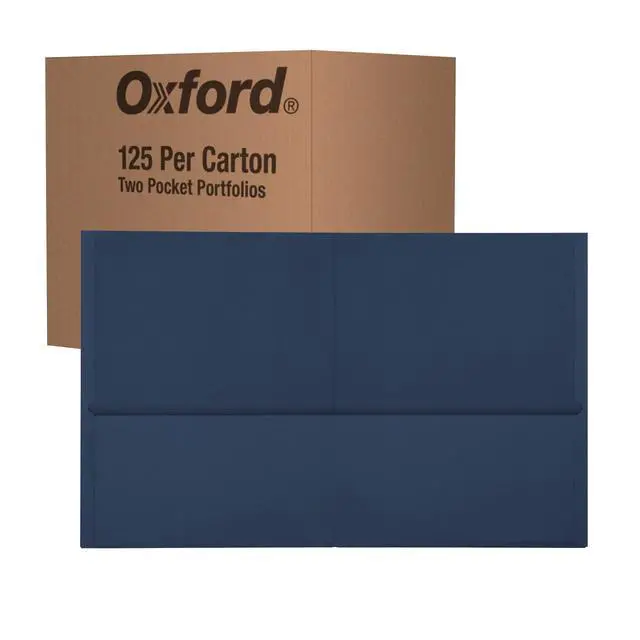 Alt view image 2 of 6 - 2 Pocket Folders, Mega Box of 125, Textured Paper Folders, Blue, Letter Size, Essentials for School & Teacher Supplies Lists (57544)