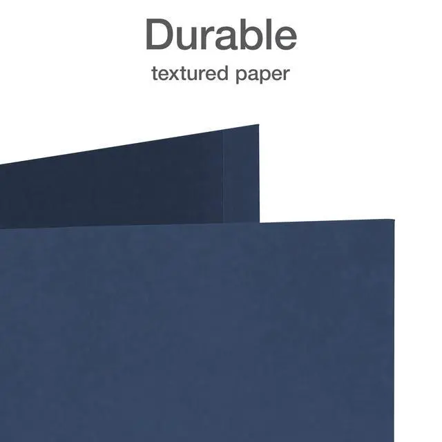 Alt view image 4 of 6 - 2 Pocket Folders, Mega Box of 125, Textured Paper Folders, Blue, Letter Size, Essentials for School & Teacher Supplies Lists (57544)