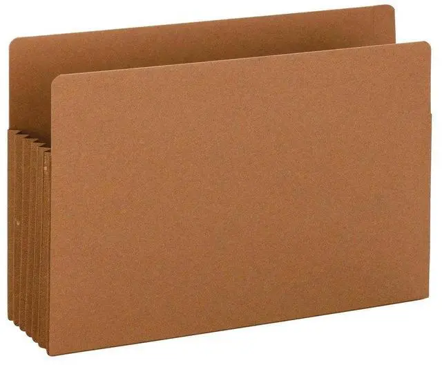 Main image of End Tab TUFF® File Pocket, Reinforced Straight-Cut Tab, 5-1/4" Expansion, Tyvek® Gusset, Extra Wide Legal Size, Redrope, 10 per Box (74790)