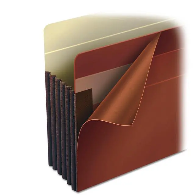 Alt view image 3 of 6 - End Tab TUFF® File Pocket, Reinforced Straight-Cut Tab, 5-1/4" Expansion, Tyvek® Gusset, Extra Wide Legal Size, Redrope, 10 per Box (74790)