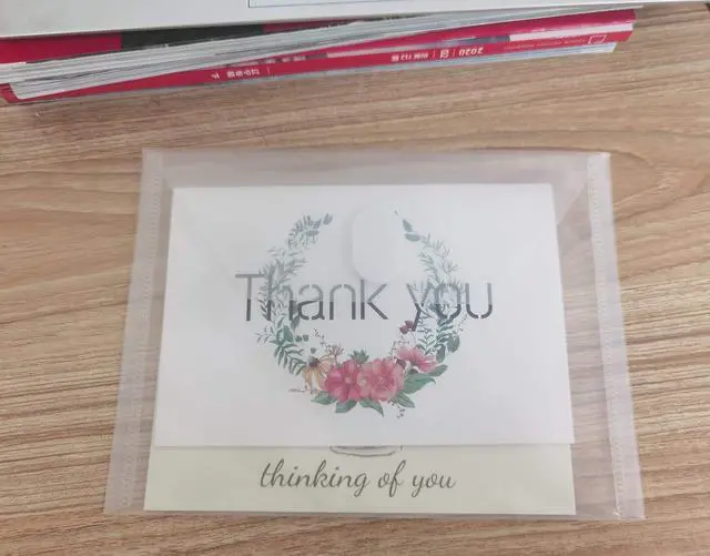 Alt view image 6 of 6 - 5x7 Small Plastic Envelopes Hook Loop Closure Receipt Storage Holder 120 Pack (clear-120 pack)