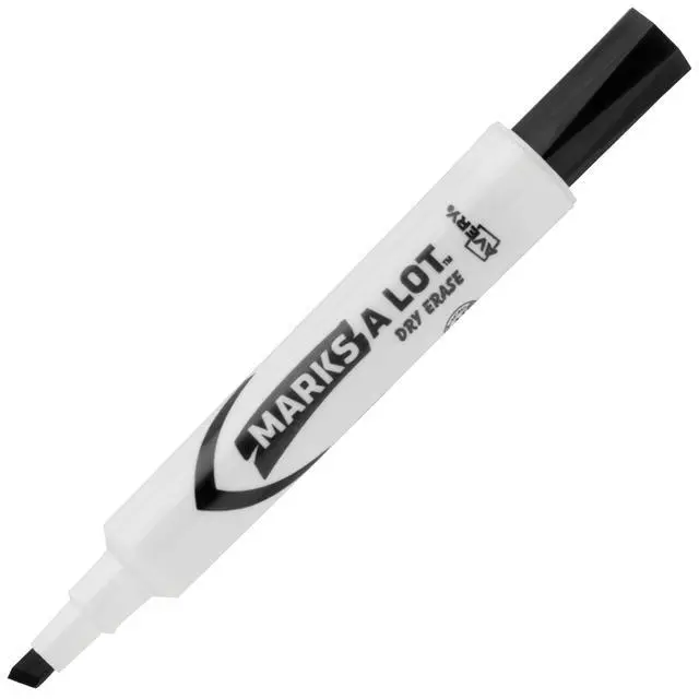 Alt view image 3 of 6 - Marks A Lot Bulk Value Pack Dry Erase Markers, White Board Markers with Chisel Tip, 200 Black (24445)