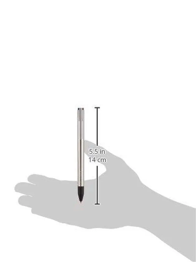 Alt view image 3 of 6 - logo 3-colours - multicoloured ballpoint pen (black, blue, red) with a sight dial mechanism in an elegant stainless steel case - incl ballpoint refills M 21 in black, blue & red