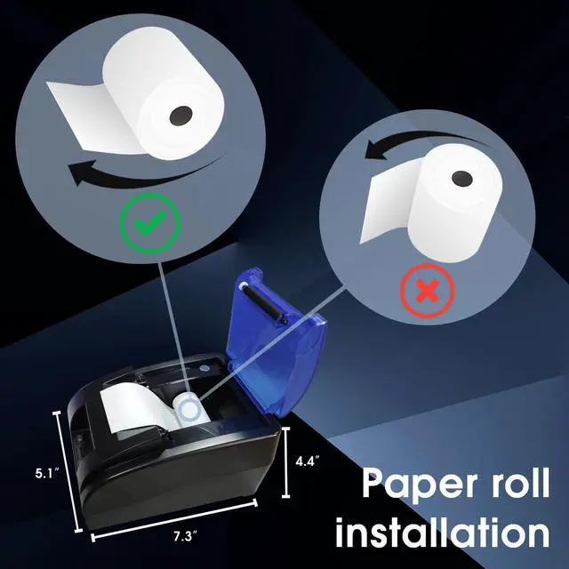 Alt view image 2 of 6 - RIBAO Thermal POS Printer Receipt Printer Connect BC-55 BC-40 BCS-160 Mixed Bill Money Counter & Coin Sorter 58mm USB Cash Drawer Interface NOT for Square NOT for Other PC Device