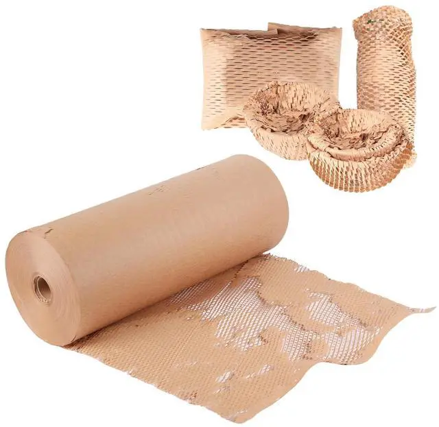 Main image of Eco-Friendly Honeycomb Packing Paper - 20" x 1500' Extra Large Roll, 100% Recyclable Kraft Material, Ideal for E-Commerce, Moving, and Small Business Shipping