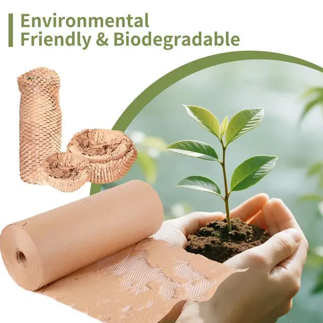 Alt view image 5 of 6 - Eco-Friendly Honeycomb Packing Paper - 20" x 1500' Extra Large Roll, 100% Recyclable Kraft Material, Ideal for E-Commerce, Moving, and Small Business Shipping