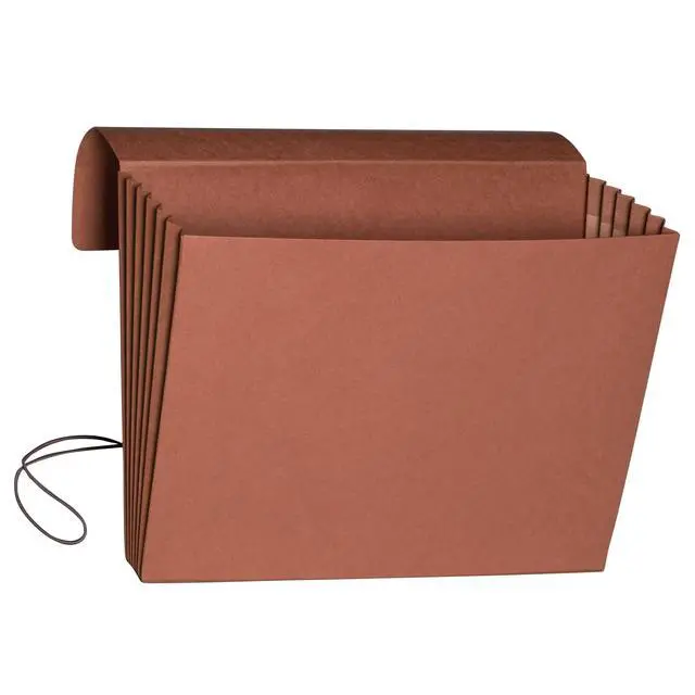 Alt view image 2 of 6 - Expanding File Wallet, Flap and Cord Closure, 5-1/4" Expansion, Extra Wide Legal Size, Redrope, 10 per Box (71189)