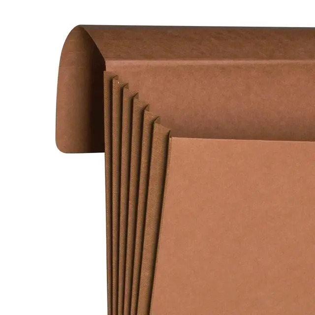 Alt view image 3 of 6 - Expanding File Wallet, Flap and Cord Closure, 5-1/4" Expansion, Extra Wide Legal Size, Redrope, 10 per Box (71189)