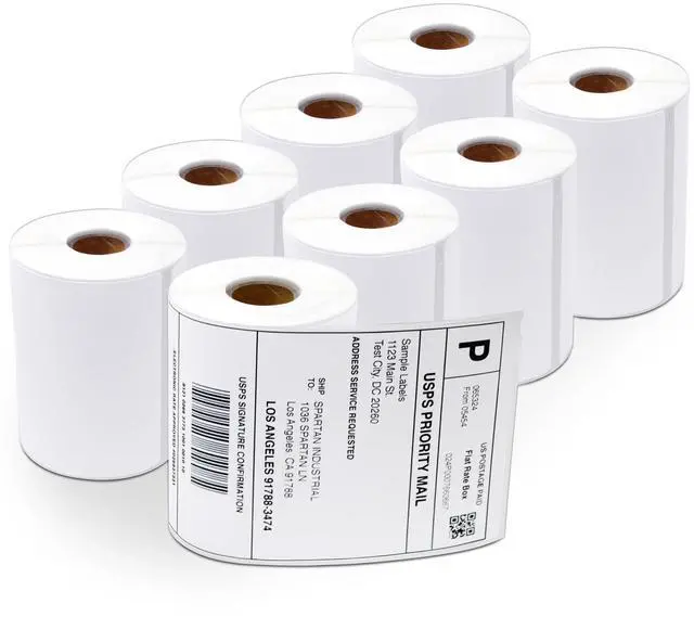 Main image of 4x6 Shipping Labels, Direct Thermal Labels, DYMO 4XL 1744907 | Return Address Labels for Mailing, Packages - Compatible with Zebra, Rollo Printers - (4400 Count, 20 Rolls, Not 5XL)