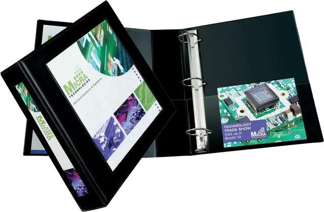 Main image of Heavy-Duty Framed View 3-Ring Binder, 2" EZD Rings, 1 Black Binder (68032) (Pack of 6)