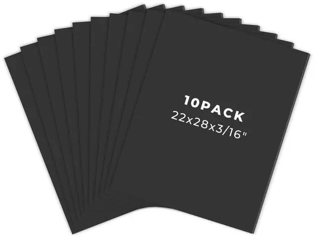 Main image of 22x28 Black Foam Board 3/16 Thick 10 Pack | Acid Free, Polystyrene, Warp-Resistant, Easy to Cut, For Drawing Presentation, Project, Picture, Decorations & Craft Display