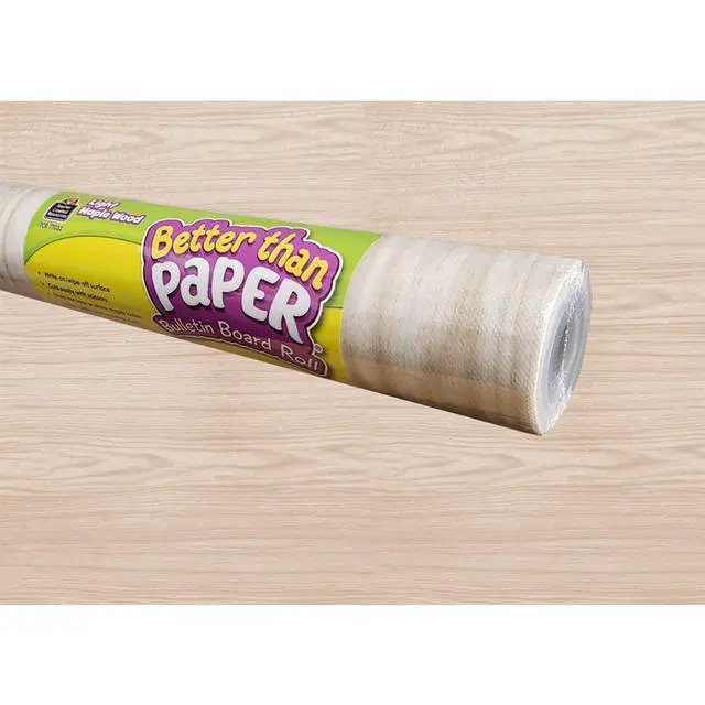 Alt view image 2 of 3 - Better Than Paper® Bulletin Board Roll, 4' x 12', Light Maple Wood, Pack of 4