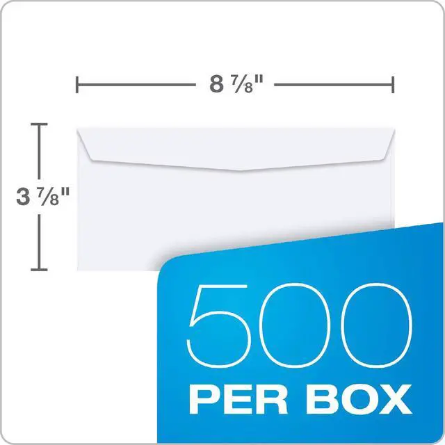 Alt view image 4 of 5 - #9 Security Envelopes, Double Window, Invoices and QuickBooks Statements, 3-7/8 x 8-7/8 Inches, Gummed, 24 lb White, 500/Box (QUA24527)