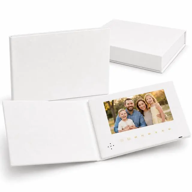 Main image of Blank White Video Book, 7-Inch Video Keepsake Gift with Sound, 4GB | Keeps the focus on your own memory