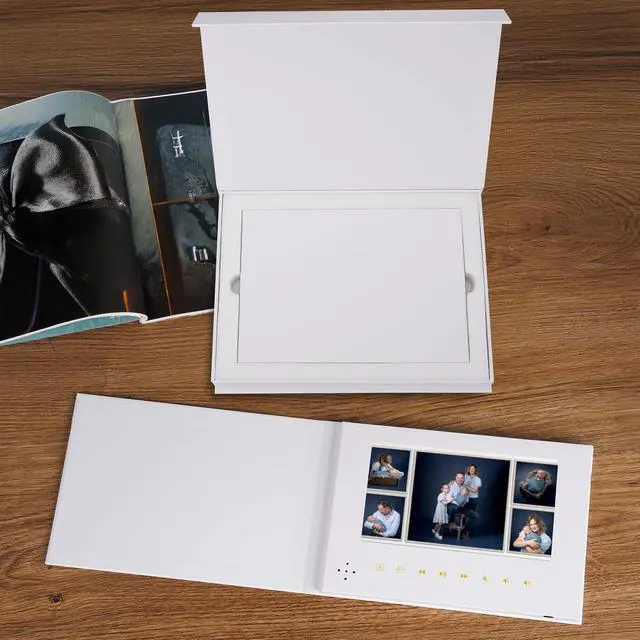 Alt view image 3 of 6 - Blank White Video Book, 7-Inch Video Keepsake Gift with Sound, 4GB | Keeps the focus on your own memory